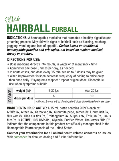 HOMEOPET FELINE HAIRBALL