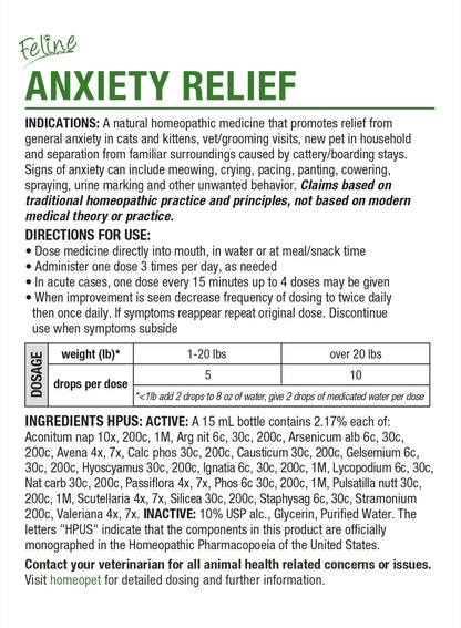 HOMEOPET FELINE ANXIETY RELIEF