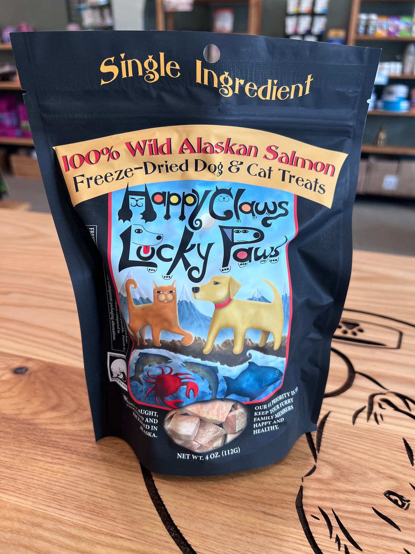 HAPPY CLAWS LUCKY PAWS FREEZE DRIED SALMON CUBES
