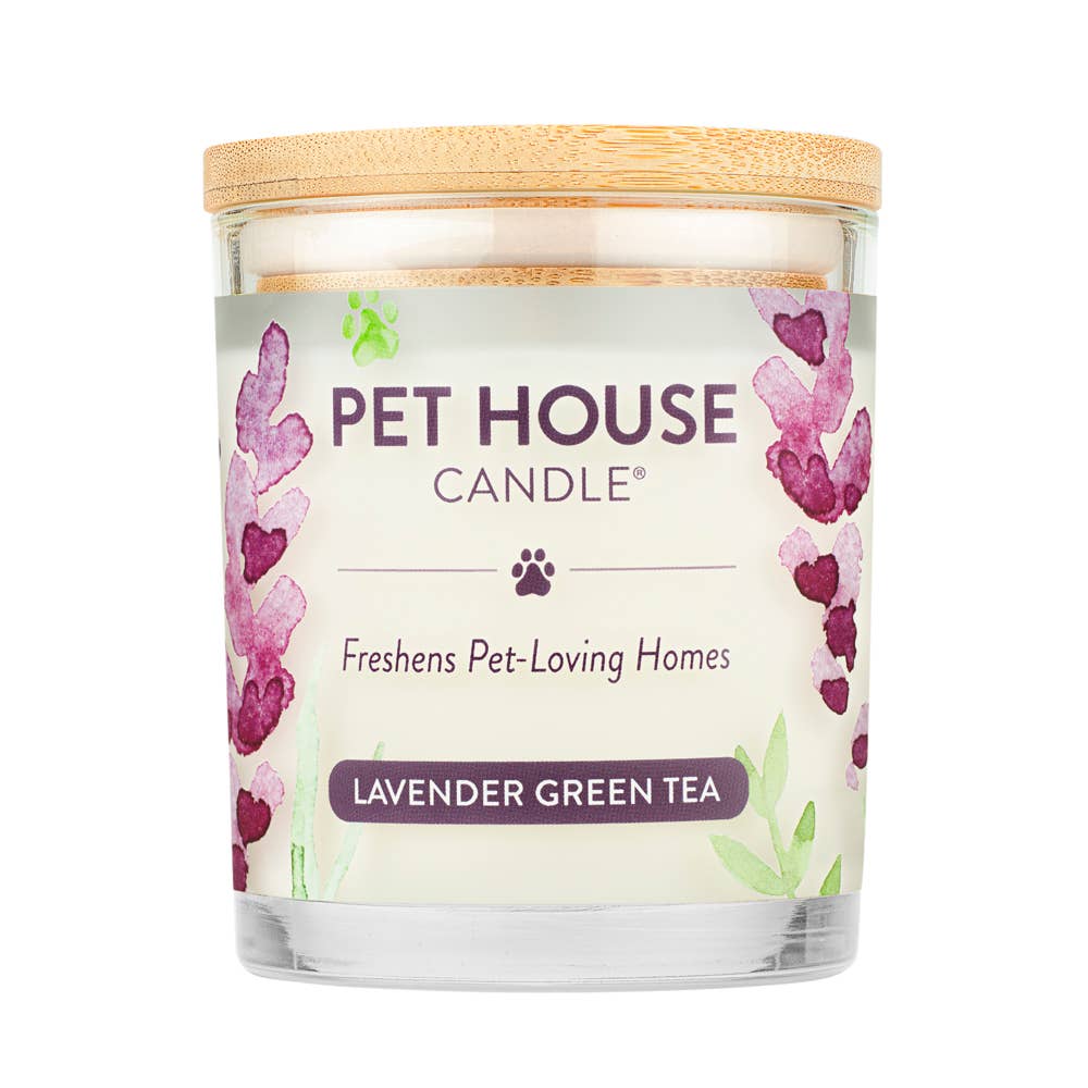 Lavender Green Tea 9 oz Candle for pet-loving homes