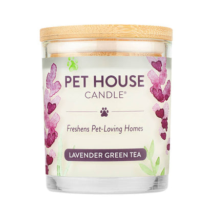 Lavender Green Tea 9 oz Candle for pet-loving homes
