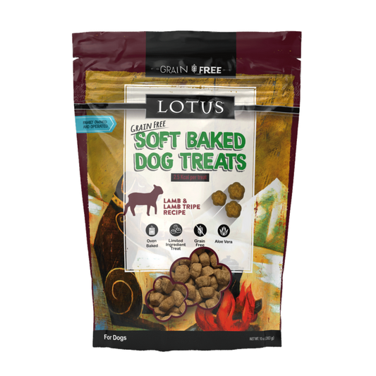 LOTUS GRAIN FREE SOFT BAKED DOG TREATS: LAMB RECIPE