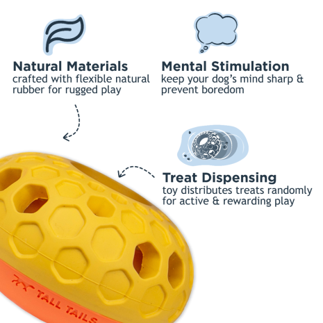 TALL TAILS NATURAL RUBBER BEE HIVE REWARD DOG TOY