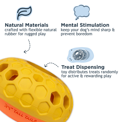 TALL TAILS NATURAL RUBBER BEE HIVE REWARD DOG TOY