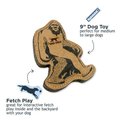 TALL TAILS BIG JUNIOR NATURAL LEATHER DOG TOY: SASQUATCH