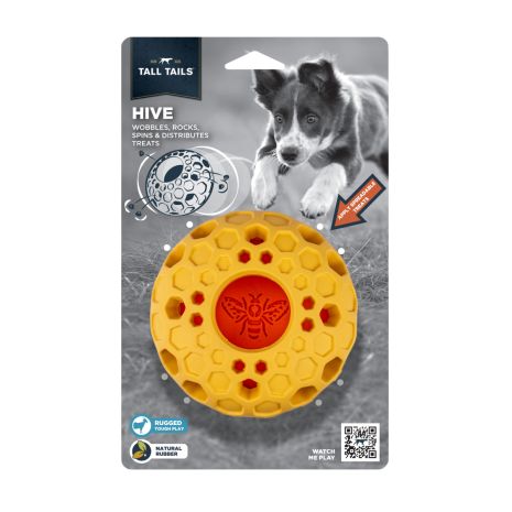 TALL TAILS NATURAL RUBBER BEE HIVE REWARD DOG TOY