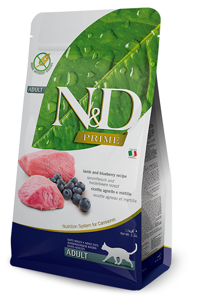 FARMINA N&D DRY CAT FOOD: LAMB & BLUEBERRY (11 LBS)