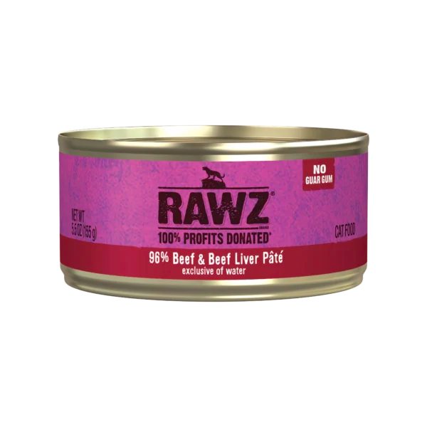 RAWZ BEEF & BEEF LIVER PATE CAT FOOD