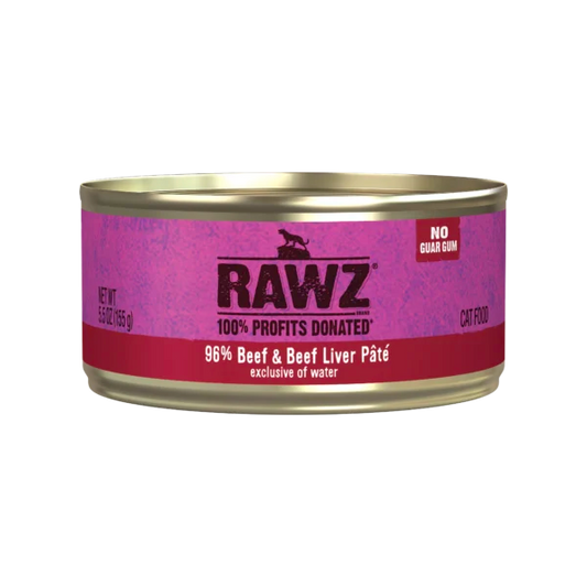 RAWZ BEEF & BEEF LIVER PATE CAT FOOD