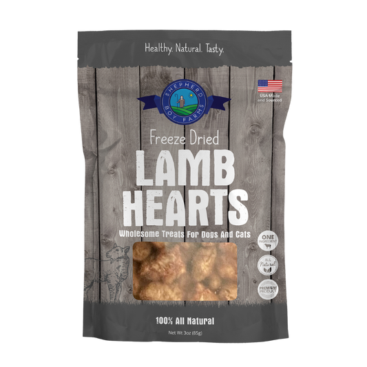 SHEPHERD BOY FARMS FREEZE DRIED LAMB HEARTS