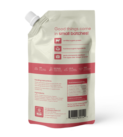 SMALL BATCH PETS ORGANIC BEEF BONEBROTH