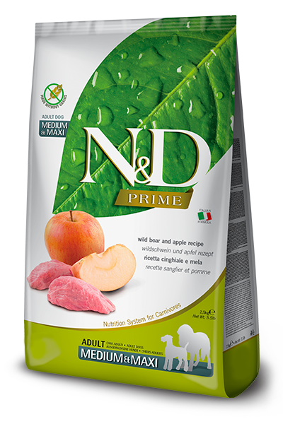 FARMINA N&D DRY DOG FOOD WILD BOAR, PUMPKIN AND APPLE (26.4 LBS)